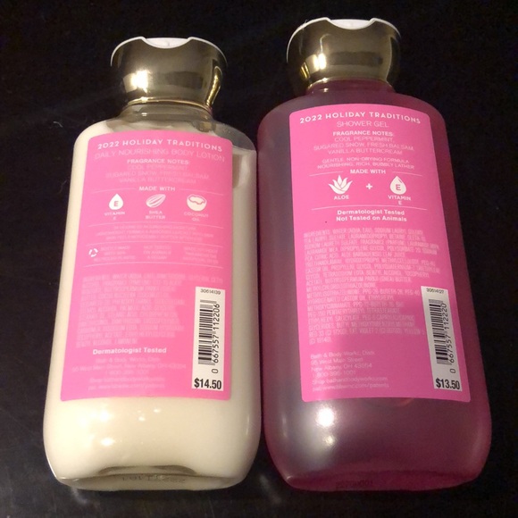 Twisted Peppermint Full Size Shower Gel and Body Lotion (10 oz & 8 oz) - Picture 2 of 7
